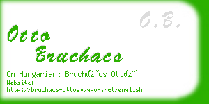 otto bruchacs business card